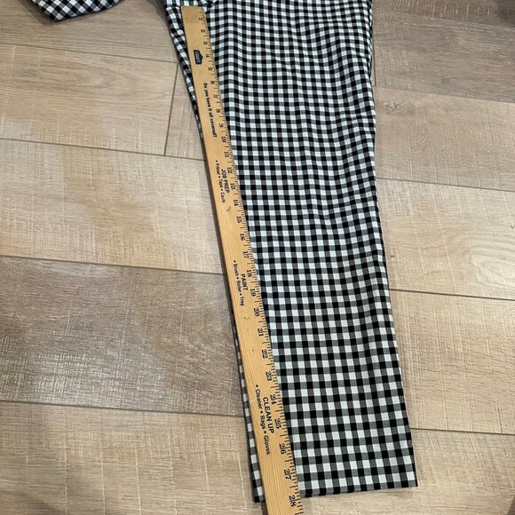 TALBOTS WOMENS BLACK AND WHITE HAMPSHIRE ANKLE CURVY PANTS SIZE 10 - Picture 3 of 10